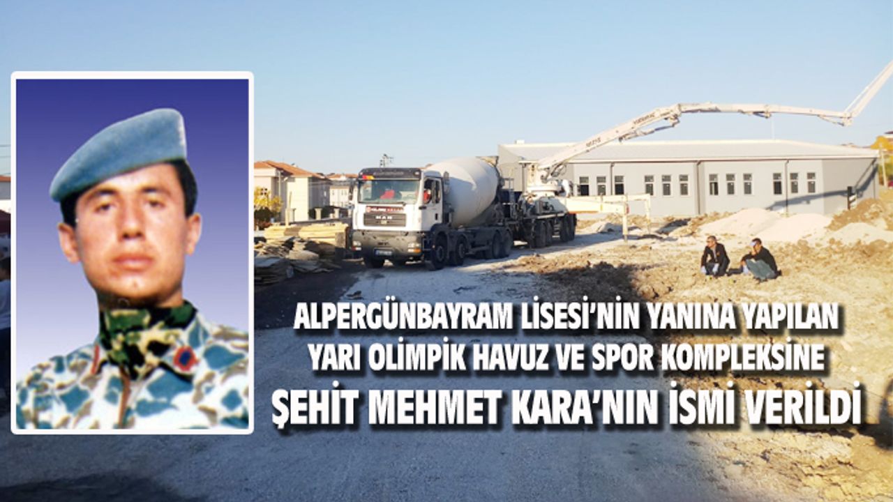 Uşaklı şehit Mehmet Kara'nın adı yarı olimpik havuz ve spor kompleksinde yaşatılacak