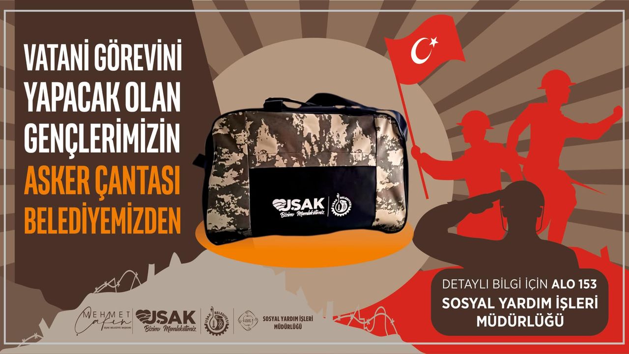 Uşak'ta askere giden gençlerin çantasını belediye ücretsiz hazırlıyor