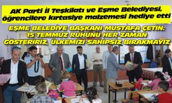 Eşme'de okula başlayan öğrencilere kırtasiye desteği