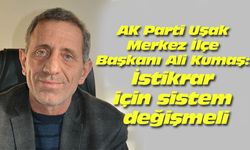 AK Parti Uşak Merkez İlçe Başkanı Ali Kumaş: İstikrar için sistem değişmeli