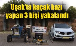 Uşak'ta kaçak kazı yapan 3 kişi yakalandı