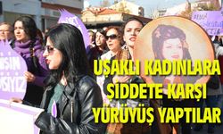 Uşaklı kadınlara şiddete karşı yürüyüş yaptılar
