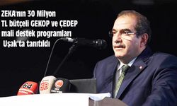 ZEKA'nın 30 Milyon TL bütçeli GEKOP ve ÇEDEP mali destek programları Uşak’ta tanıtıldı