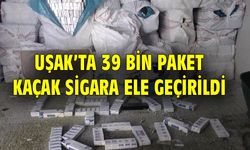 Uşak'ta 39 bin paket kaçak sigara yakalandı