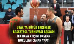 Uşak'ta büyük erkekler basketbol turnuvası başladı