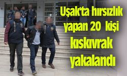Uşak'ta hırsızlık yapan 20 kişi kıskıvrak yakalandı