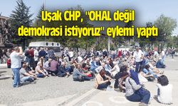 Uşak CHP, "OHAL değil demokrasi istiyoruz" eylemi yaptı