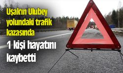 Uşak'ın Ulubey yolunda trafik kazasında 1 kişi öldü