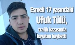 Eşmeli 17 yaşındaki Ufuk Tülü, trafik kazasında hayatını kaybetti