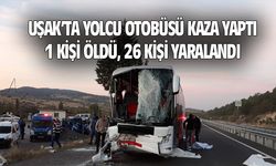 Uşak'ta yolcu otobüsü kaza yaptı: 1 kişi öldü, çok sayıda yaralı var