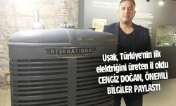 Uşak, Türkiye'nin ilk elektriğini üreten il oldu