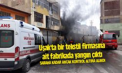 Uşak'ta bir tekstil firmasına ait fabrikada yangın çıktı