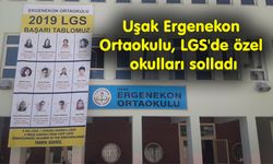 Uşak Ergenekon Ortaokulu, LGS'de özel okulları solladı