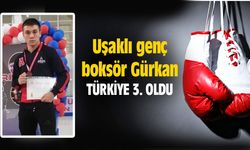 Uşaklı genç boksör Gürkan Dalgıç, Türkiye 3'üncüsü oldu