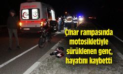 Çınar rampasında motosikletiyle sürüklenen genç, hayatını kaybetti