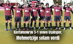 Kastamonu'yu 3-1 yenen Uşakspor, Mehmetçiğe selam verdi
