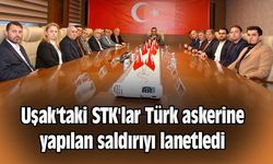 Uşak'taki STK'lar Türk askerine yapılan saldırıyı lanetledi