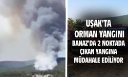 Uşak Banaz ilçesinde 2 farklı bölgede orman yangını çıktı