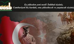 Uşak OSB Cumhuriyet Bayramı mesajı