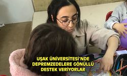 Uşak Üniversitesi'nin gönüllü kadroları depremzedelere destek veriyor