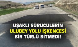 Uşak'taki sürücülerin Ulubey yolu işkencesi bitmedi!