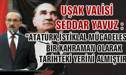 Vali Yavuz'dan Atatürk'ü anma mesajı