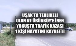 Uşak'ın tehlikeli olan ve Ürünköy'e inen yokuşta trafik kazası! İsmail Moral hayatını kaybetti