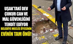 Uşak'ta dev çukur can ve mal güvenliğini tehdit ediyor! Nazar değmesin Uşak Belediyesi çok iyi çalışıyor!