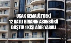 Kemalöz Mahallesi'ndeki 12 katlı binanın asansörü düştü! 1 kişinin hayati tehlikesi var!