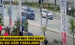 Aydın Kuşadası'nda ışıkta durmayan araç 13 yaşındaki kıza çarptı! Güvenlik kamerası an ve an kaydetti!