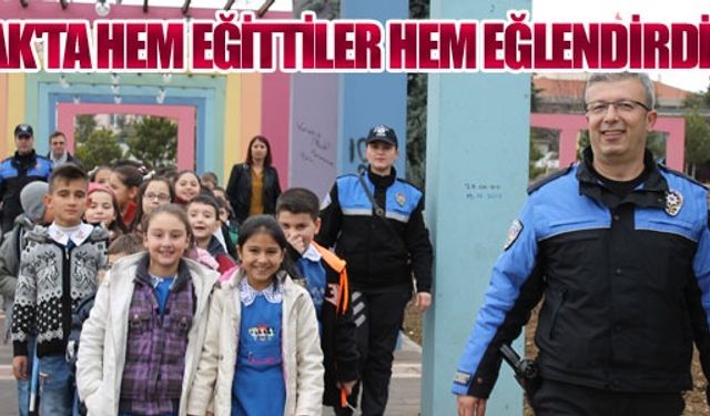 ÖĞRENCİLER VE POLİSLER MUTLU BİR GÜN YAŞADI