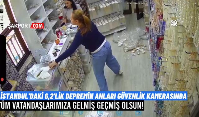 İstanbul depremi güvenlik kameralarına böyle yansıdı! İşte İstanbul'daki deprem anı