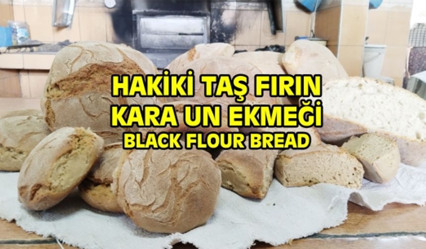 Geleneksel Uşak kara değirmen unu tam buğday ekmeği, asırlar önce ekmek böyledi